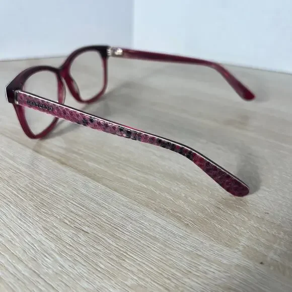 Jimmy Choo JC 98 8ZW Eyeglasses Red Snakeskin Frames 53-15-140 - Picture 9 of 13